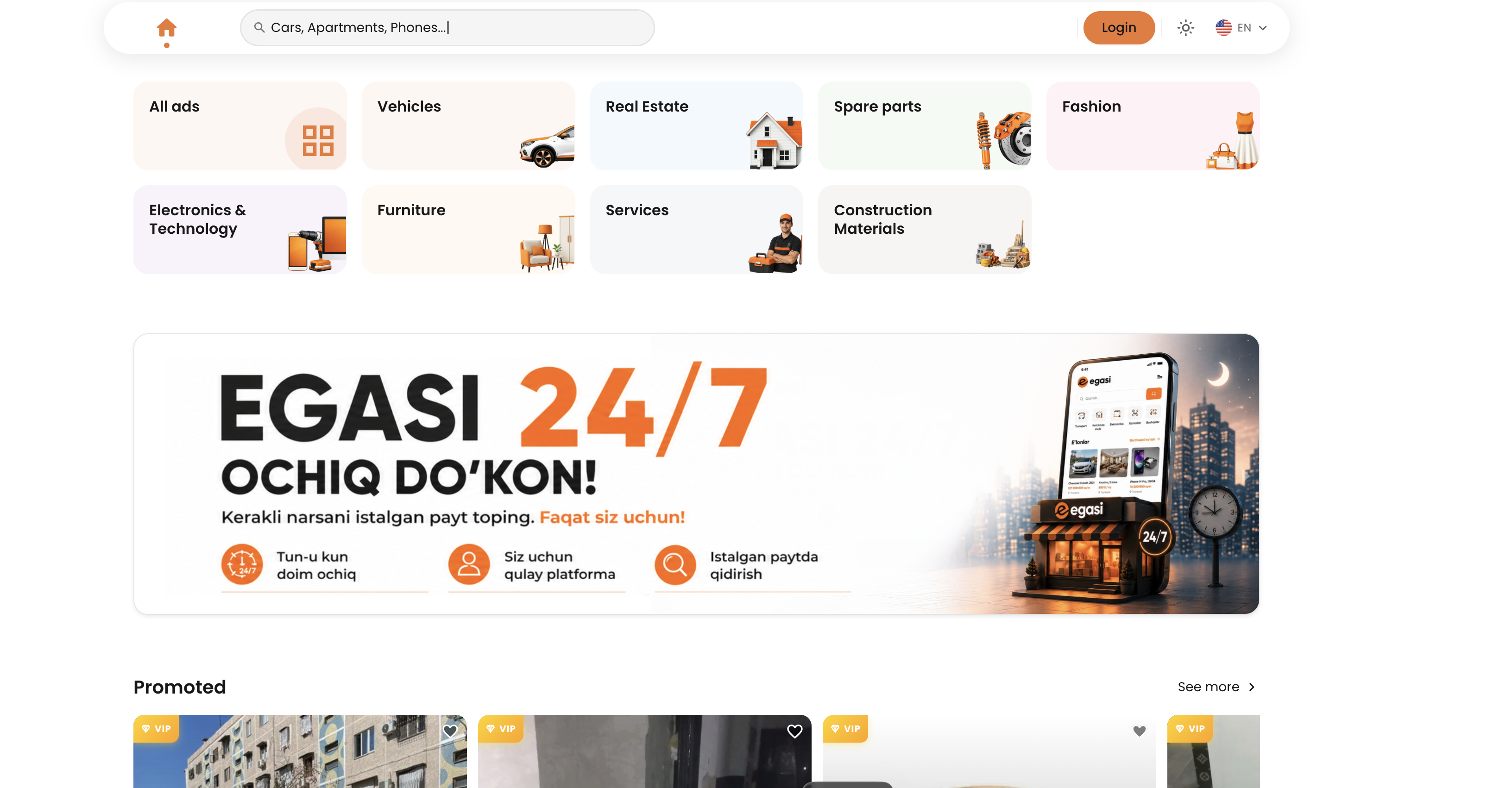 Egasi (Real Estate Site) screenshot